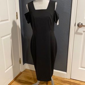Calvin Klein Black Dress w/ Peek a Boo Shoulder